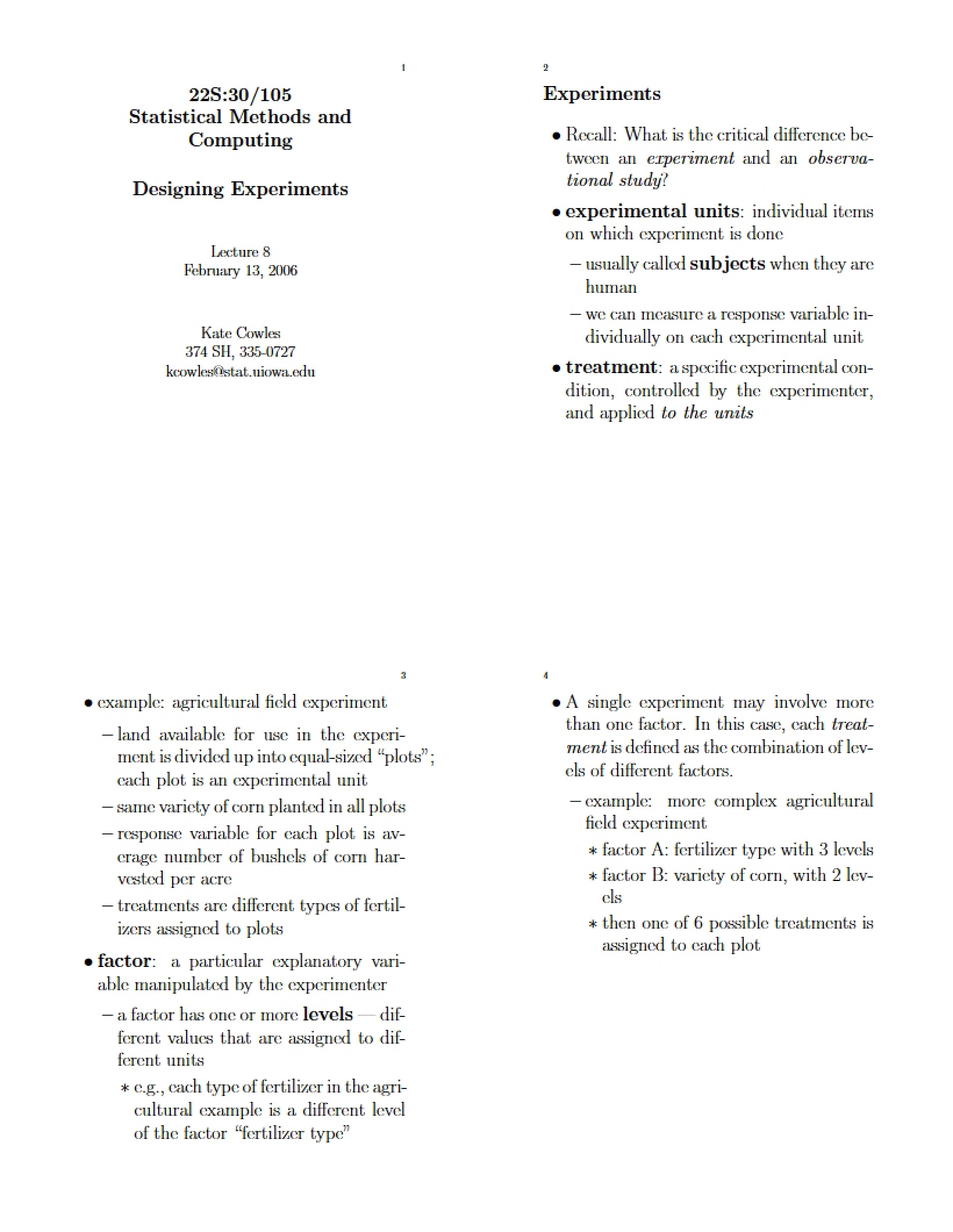 Computing and Statistical Methods (9)