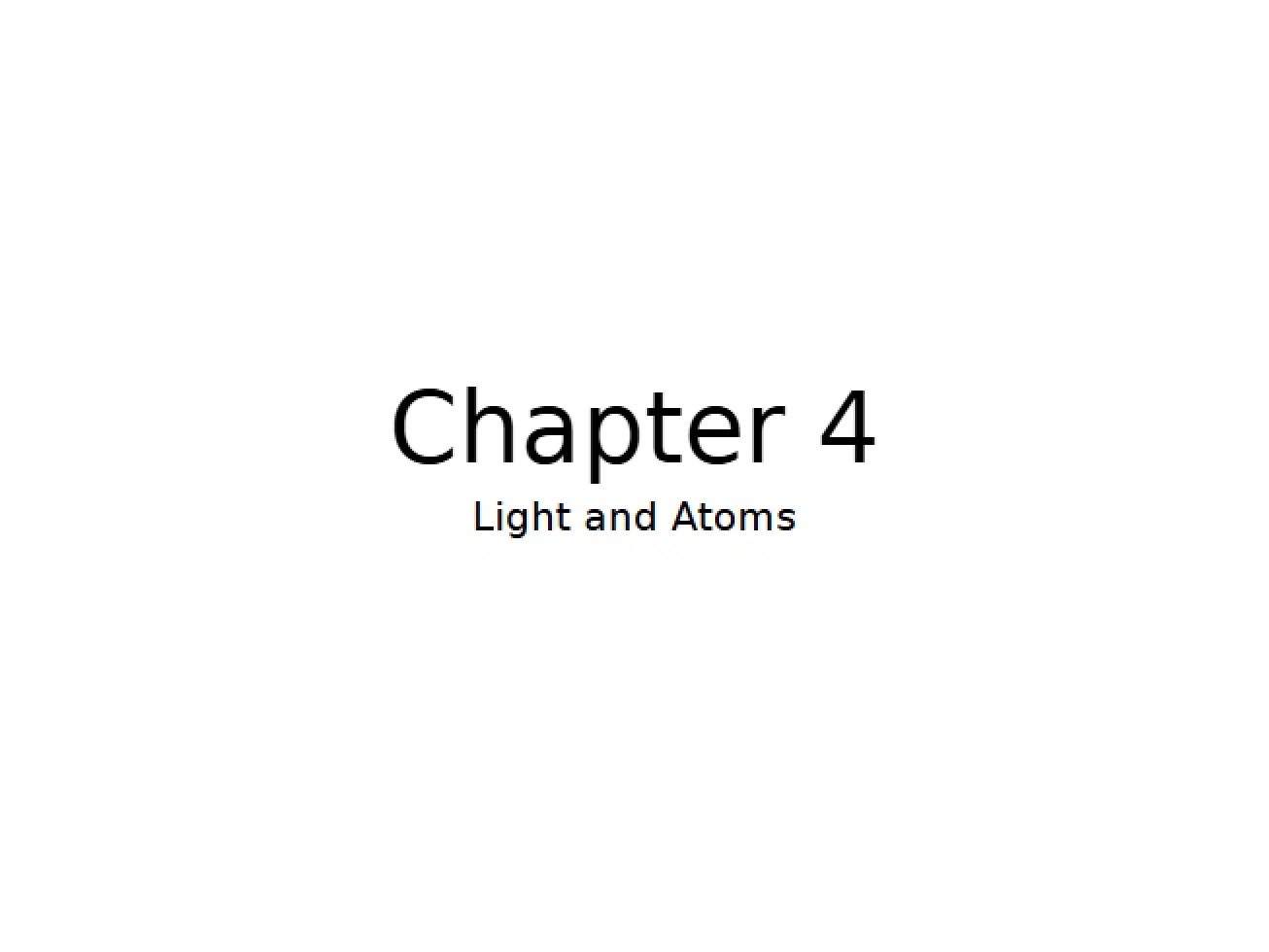 Chapter Four Notes