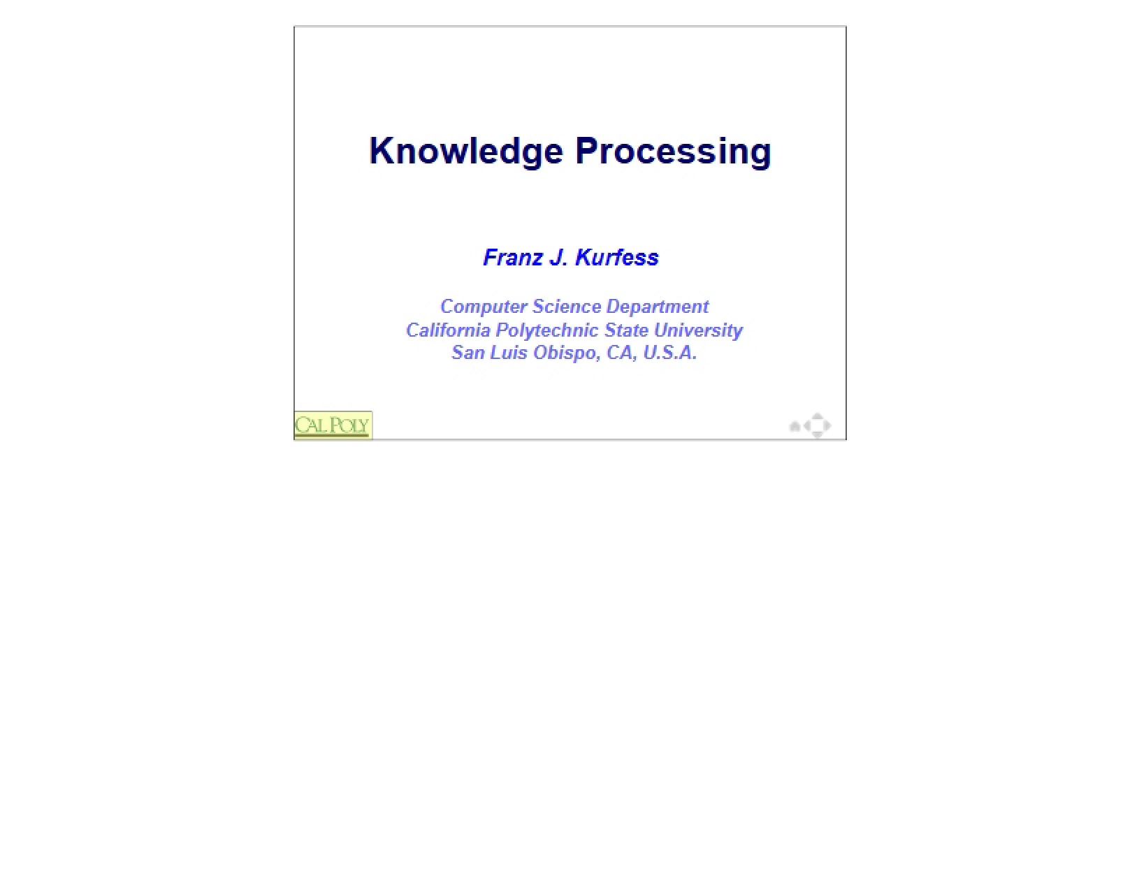 Processing Knowledge