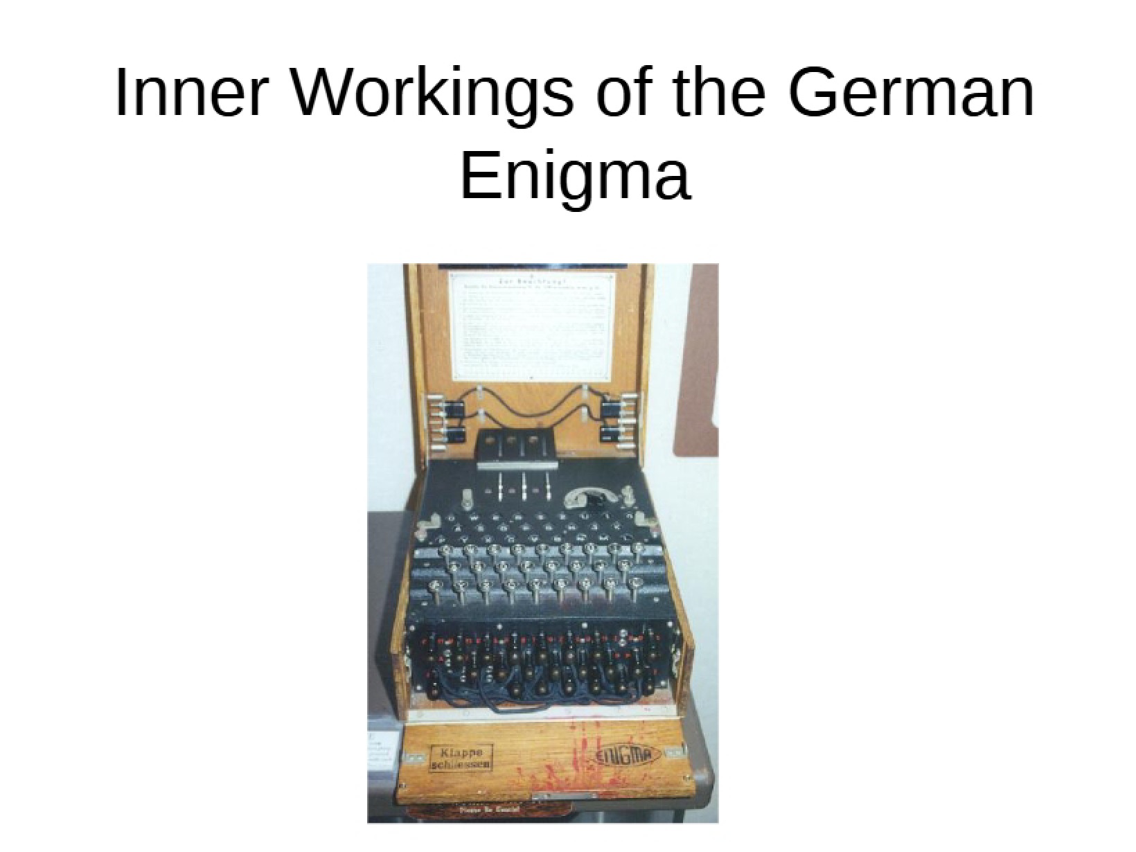 German Enigma Machine Inner Workings