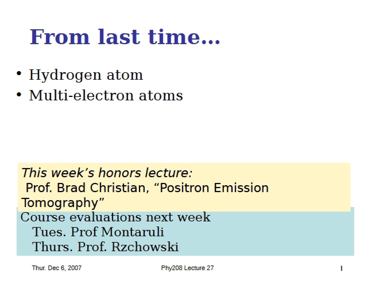 Summary of Atomic Quantum Numbers