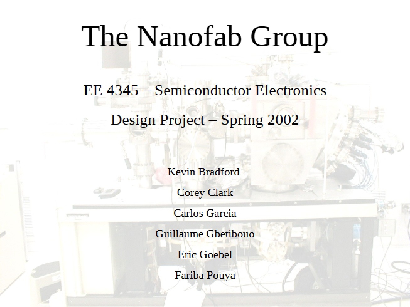 Design Project Nanofab Group