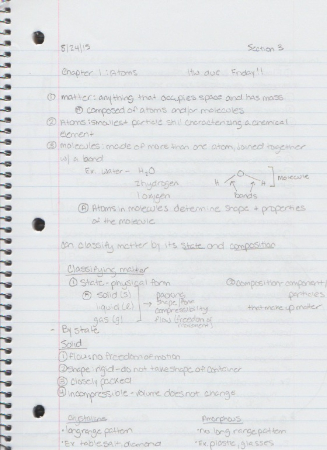 Class Notes Chemistry