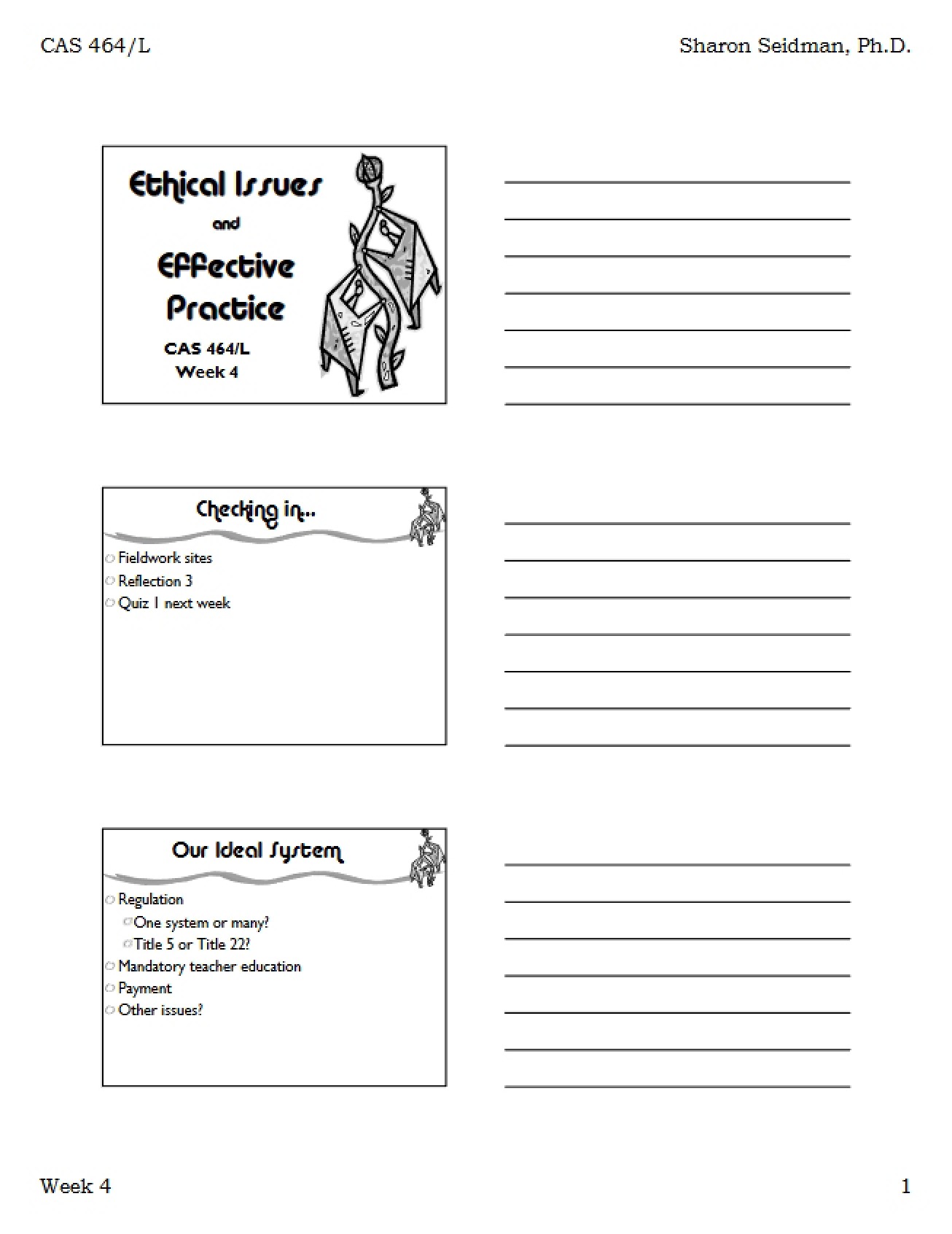Effective Practice and Ethical Issues