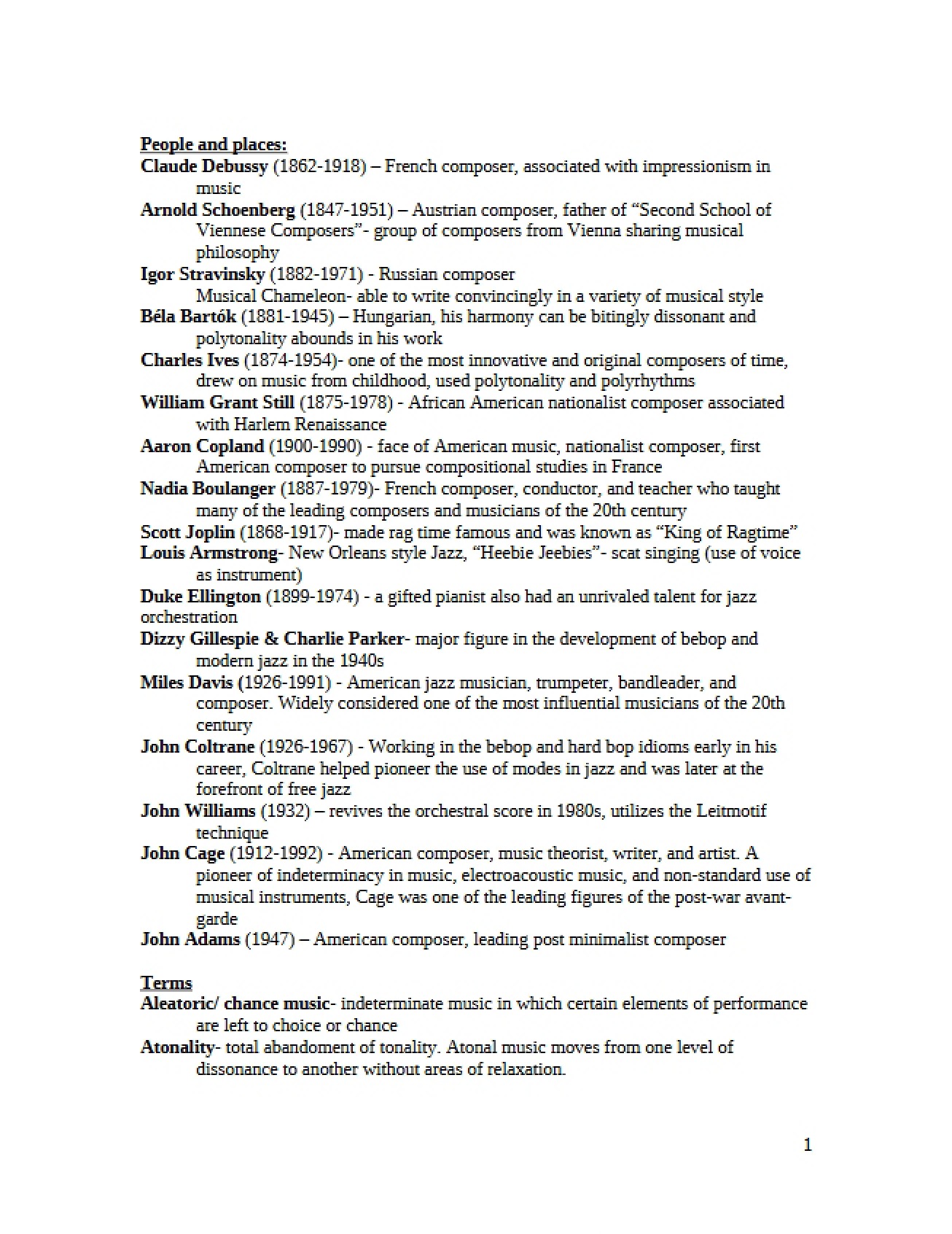 Lecture Notes on Music Exploration