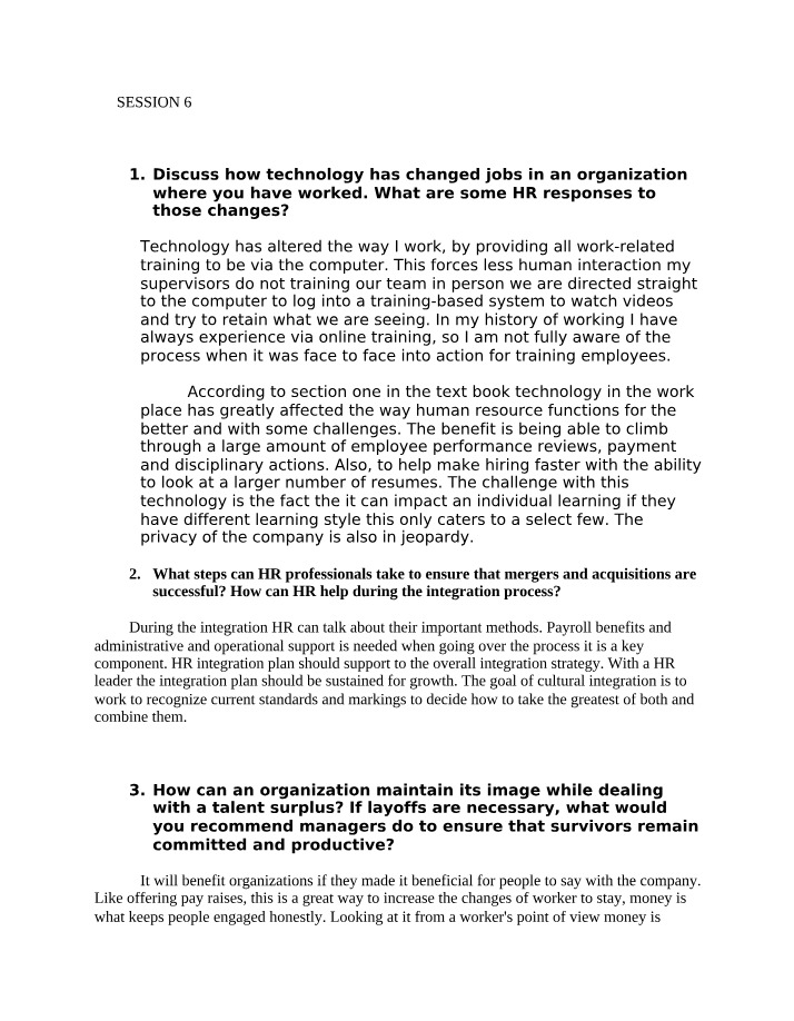 HRM Session 6