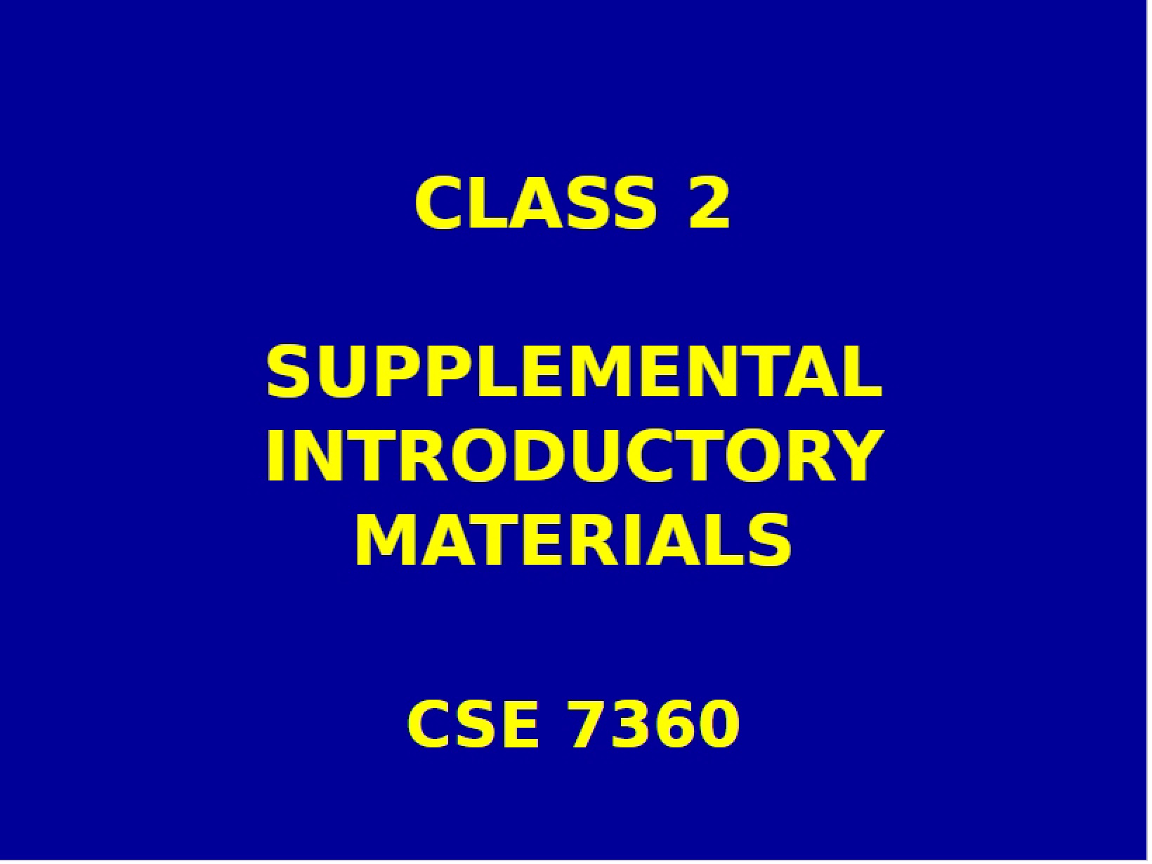 Intro Materials Supplement