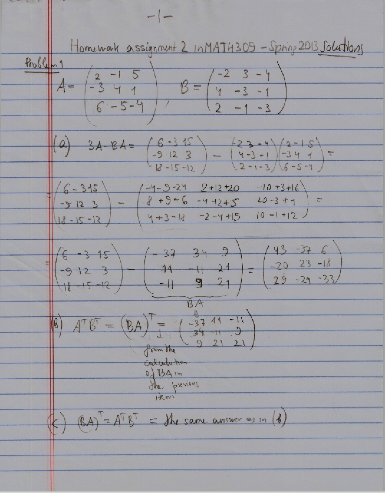 Homework 2 Solutions
