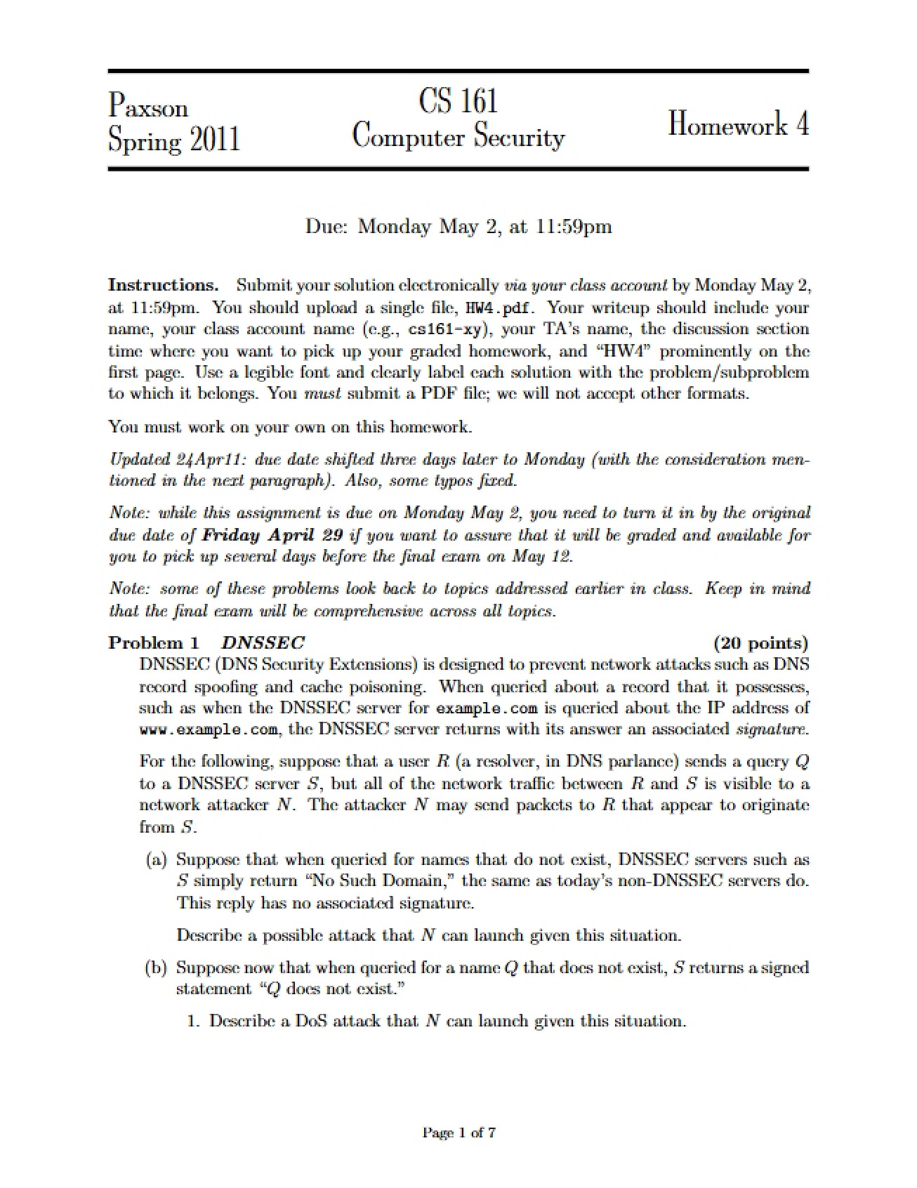 Homework Assignments