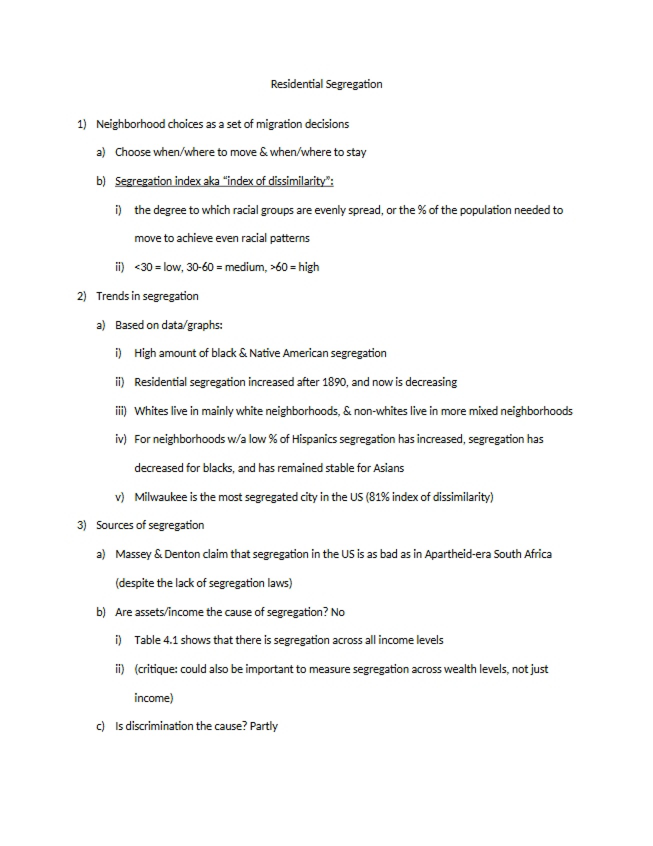 Segregation in Housing - 3 Pages