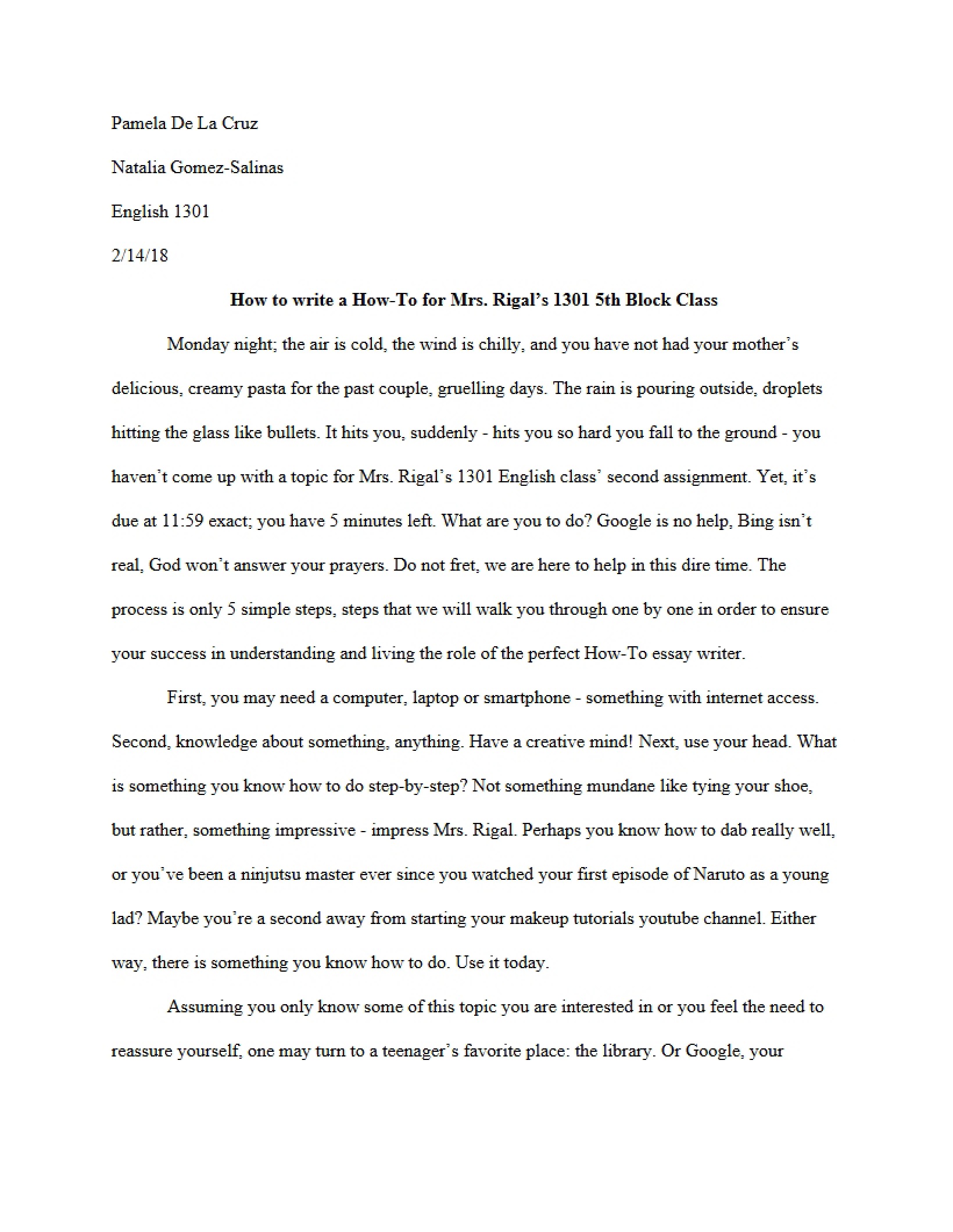 Final Draft Process