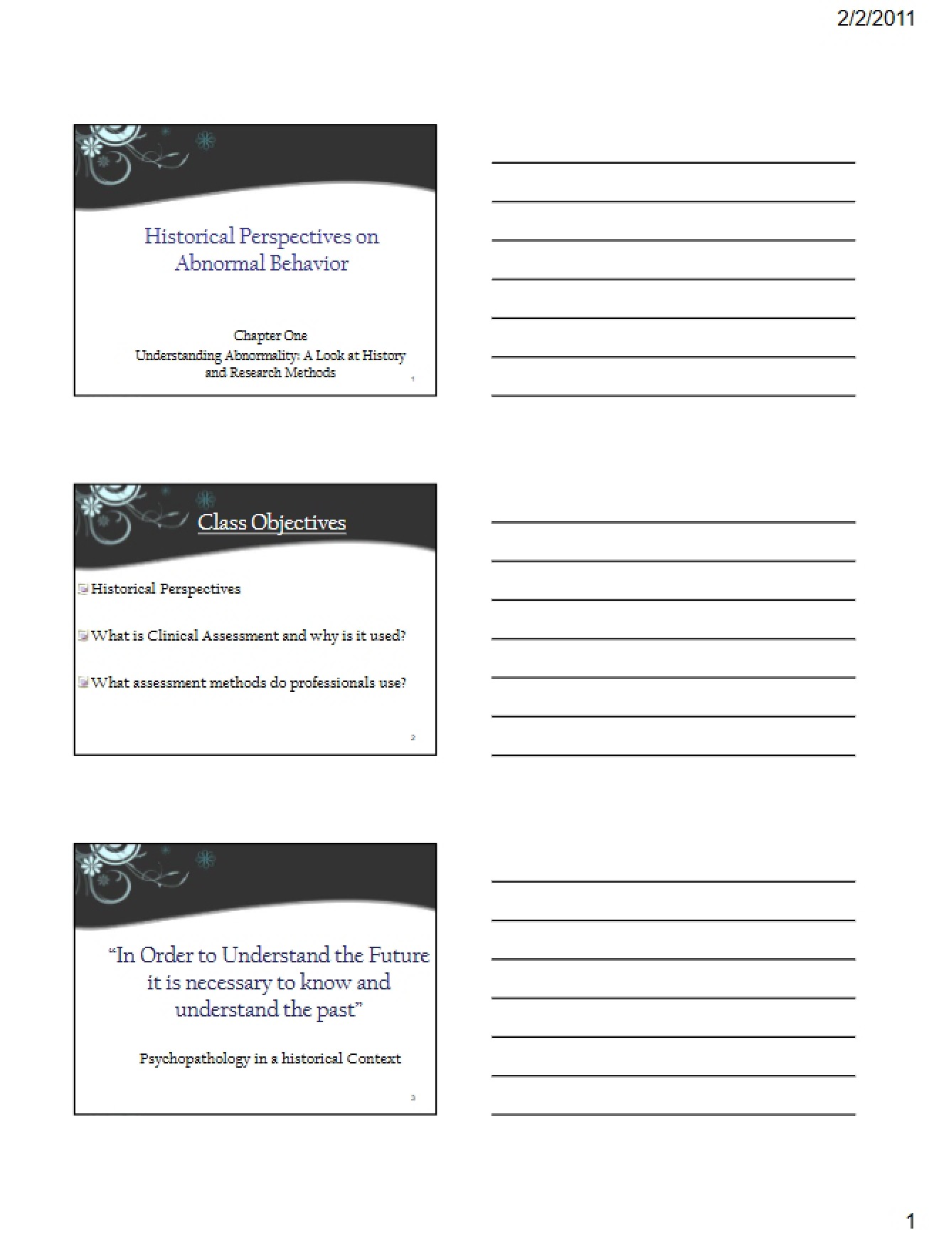 History and Research Methods in Understanding Abnormality (Chapter 1)