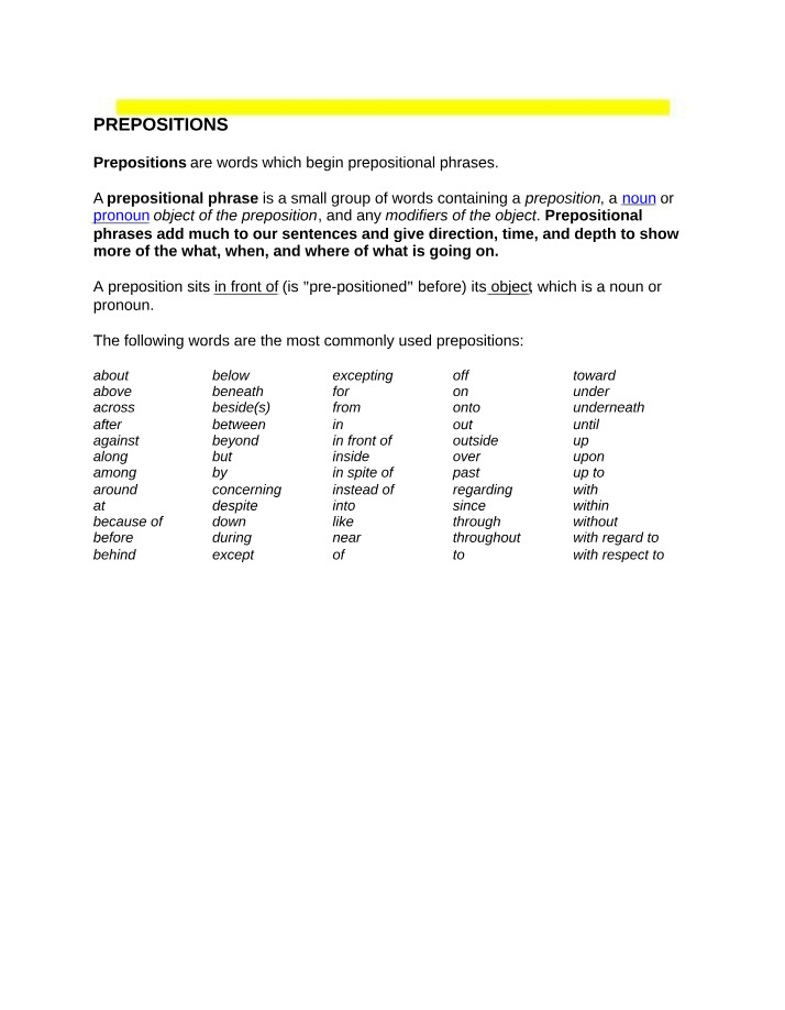Enhancing Sentences with Prepositions