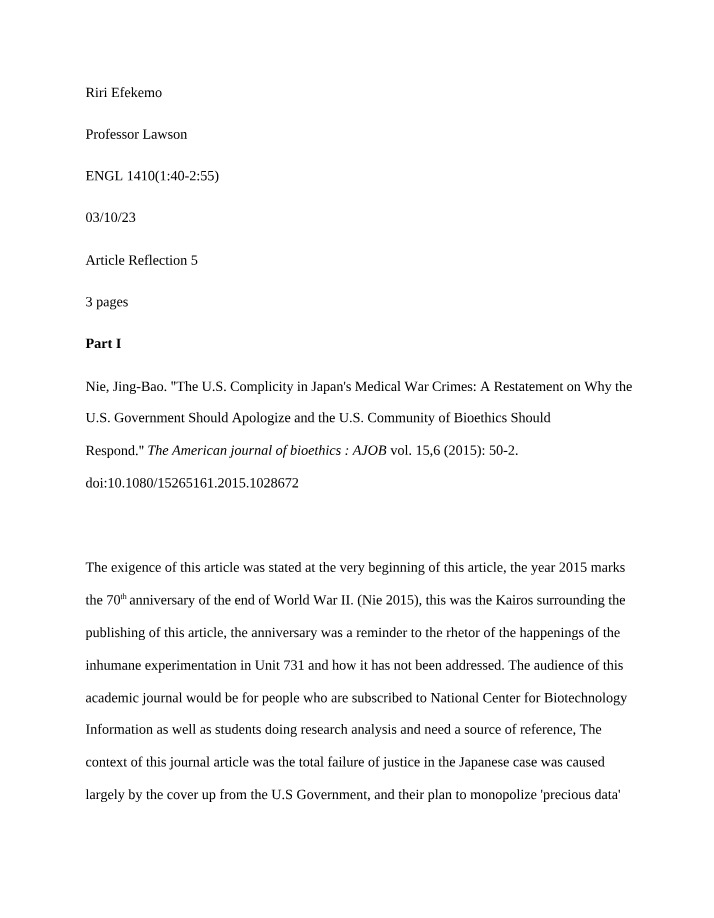 ENGL 1410 - The U