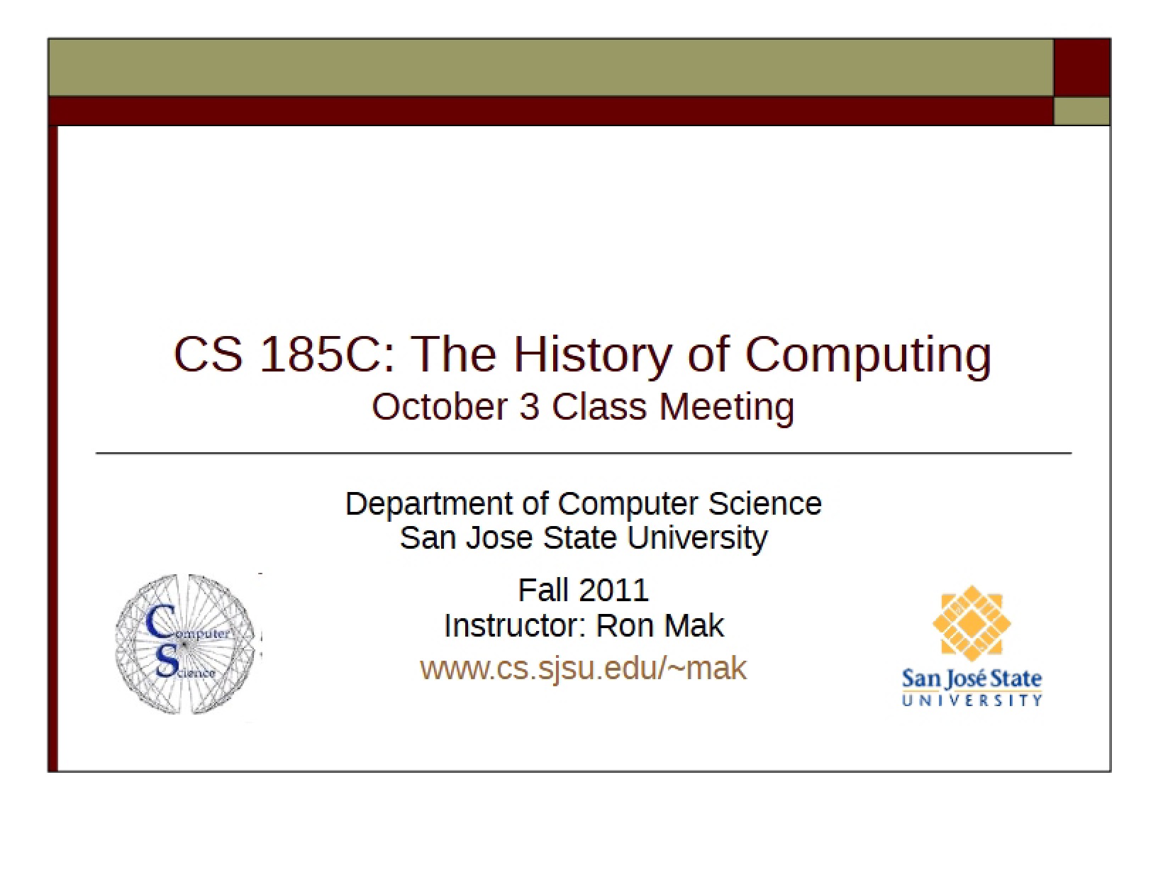 Computing A History