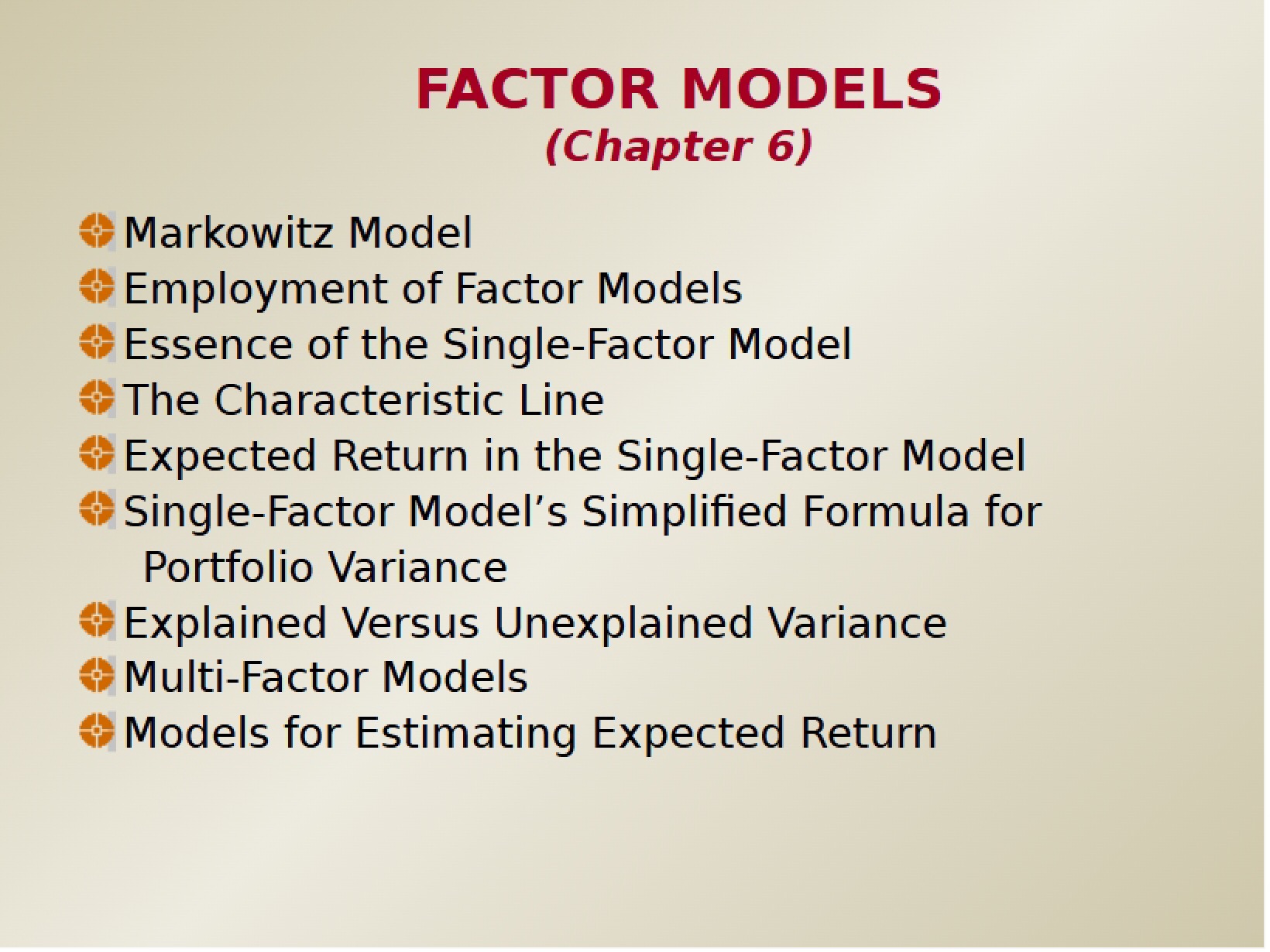 Model by Markowitz