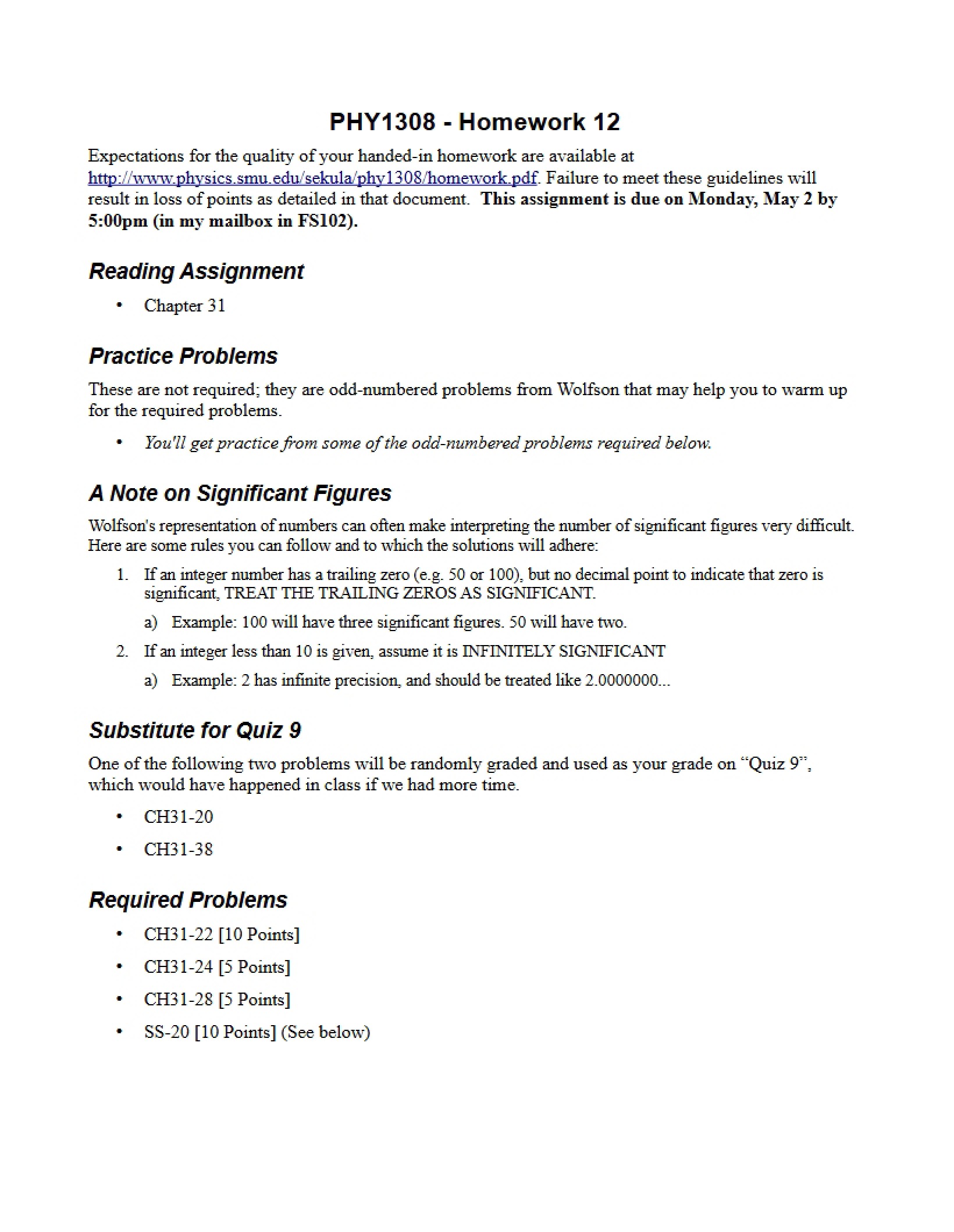 Physics Assignment 1308