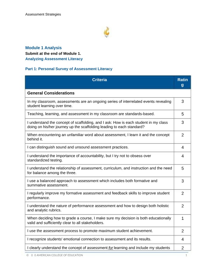 Assessment Strategies for Improving Student Performance