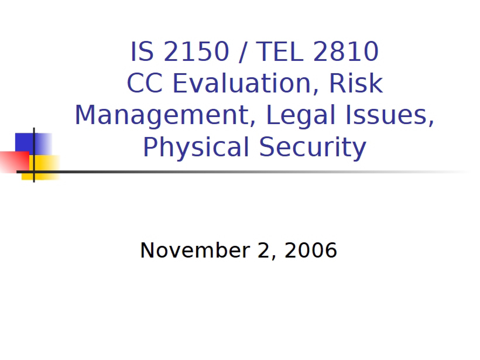 Risk Evaluation