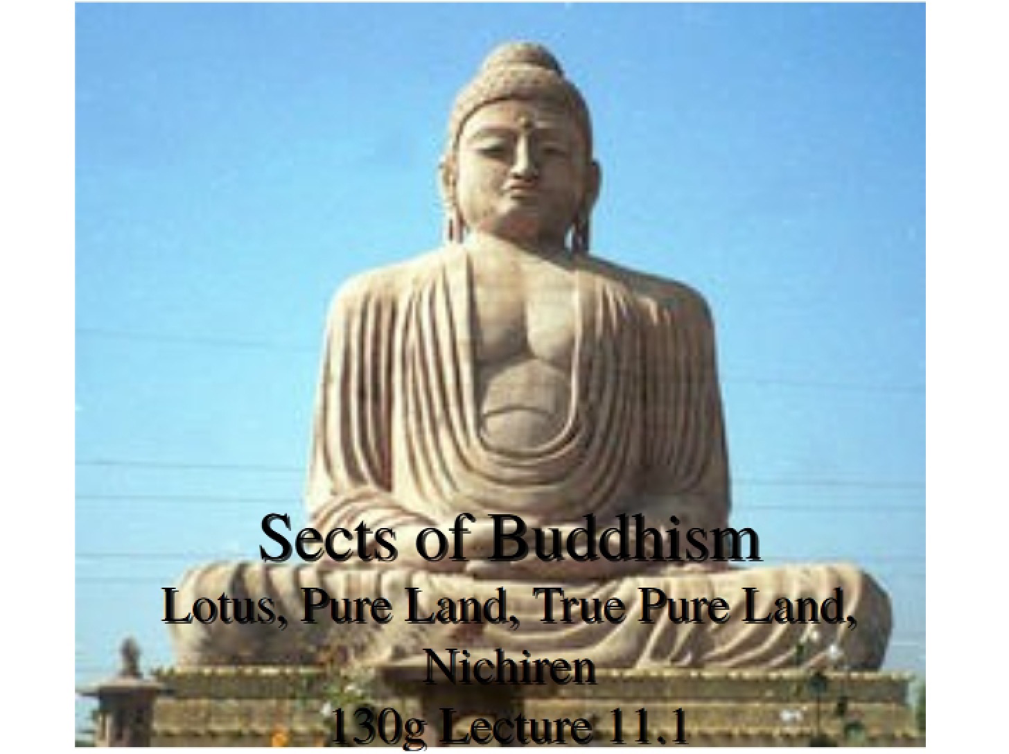 Spring 10 Buddhism Sects (11.1)