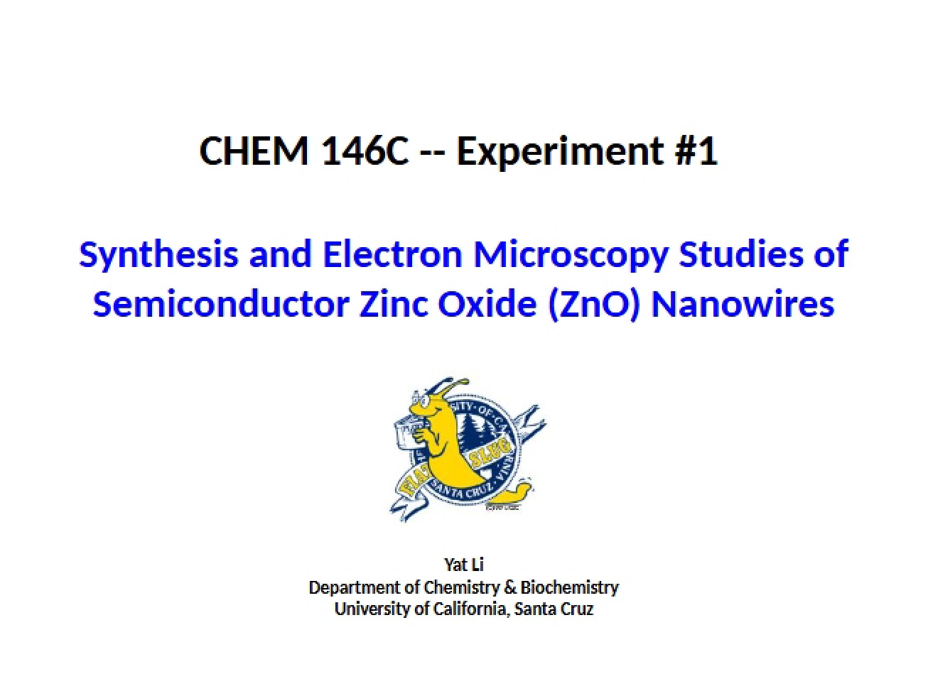 Introduction to Synthesis and Electron Microscopy