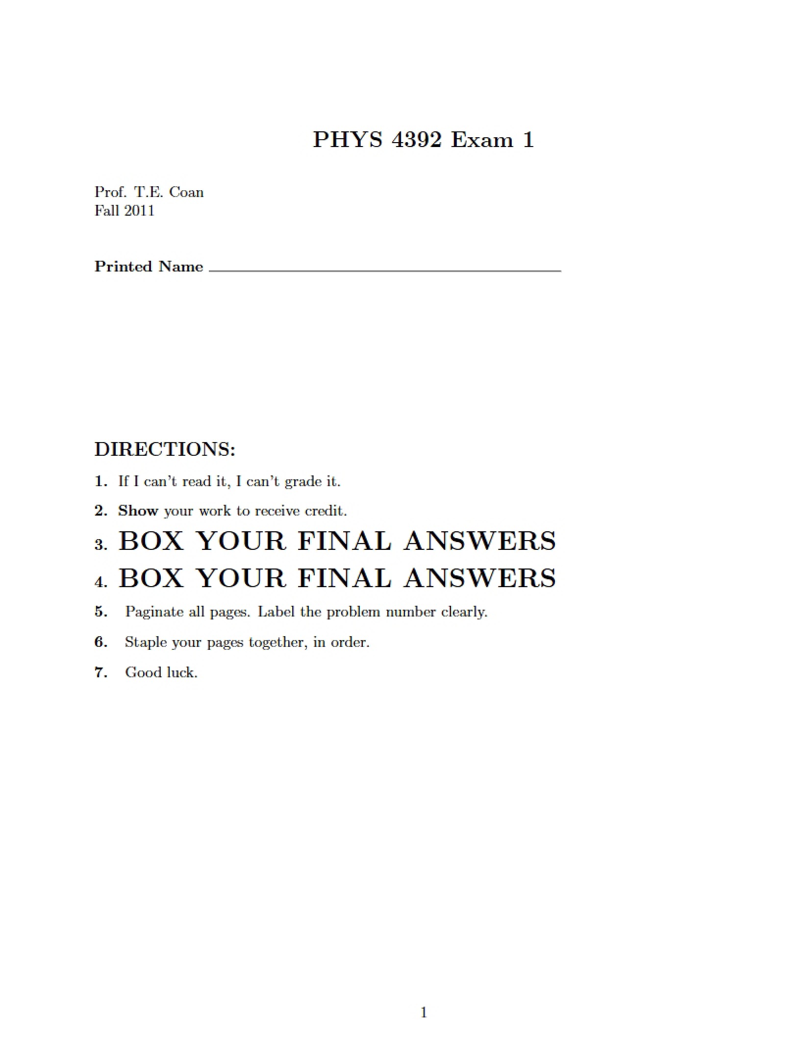 Electromagnetic Theory Exam Guide