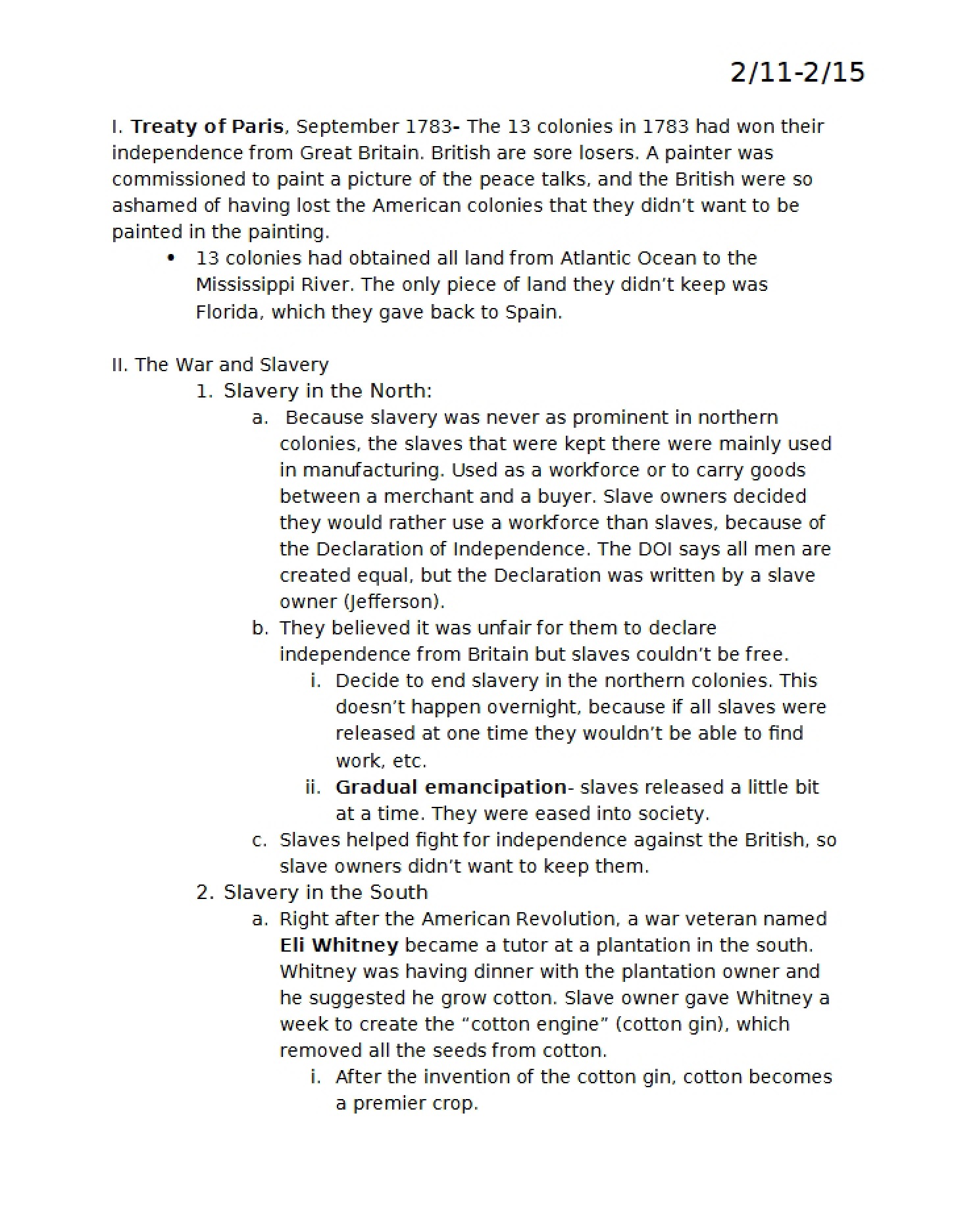 Legislative Conflicts and the Influence of Enslavement