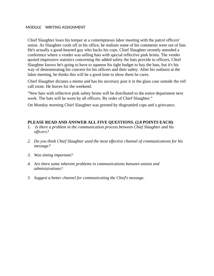 Writing Assignment 2 for Module 3
