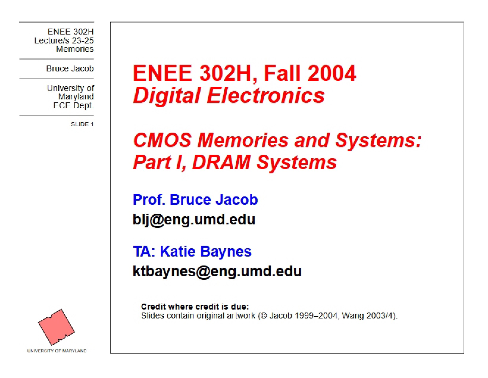 CMOS System and Memory Overview
