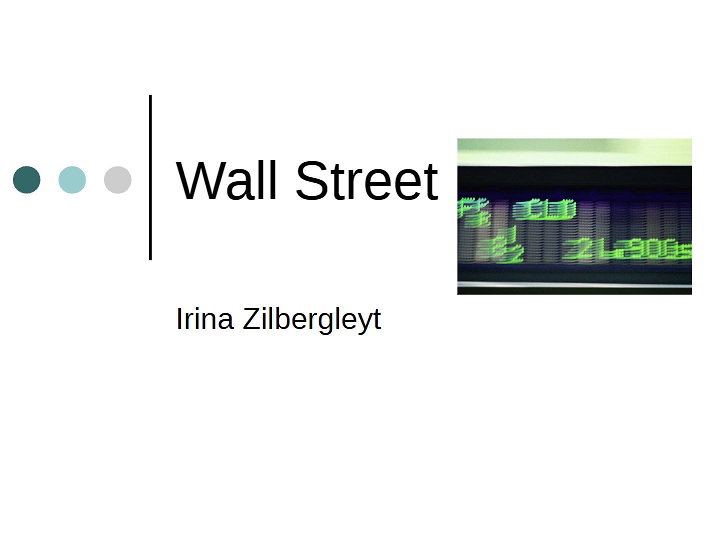 Finance on Wall Street