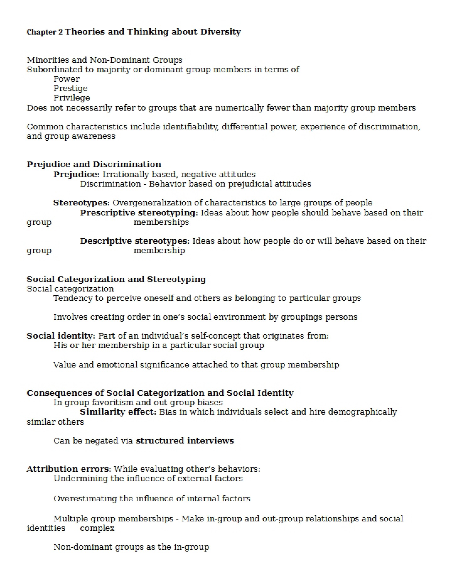 Notes for Bell Chapter 2 Lecture