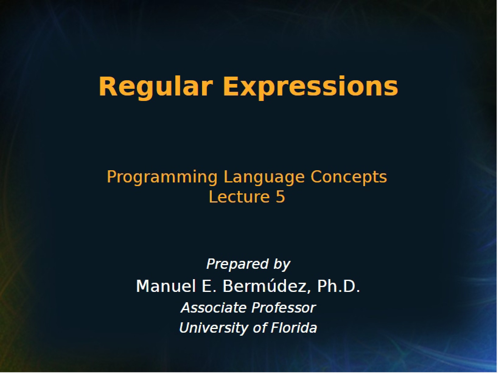 Expressions in Regular Languages