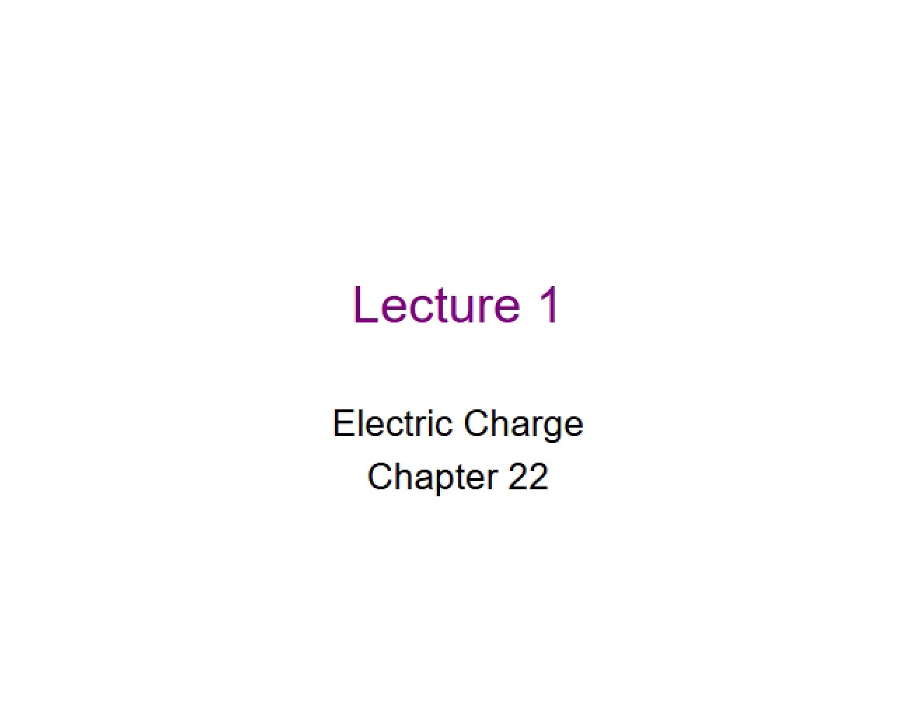Lecture 1