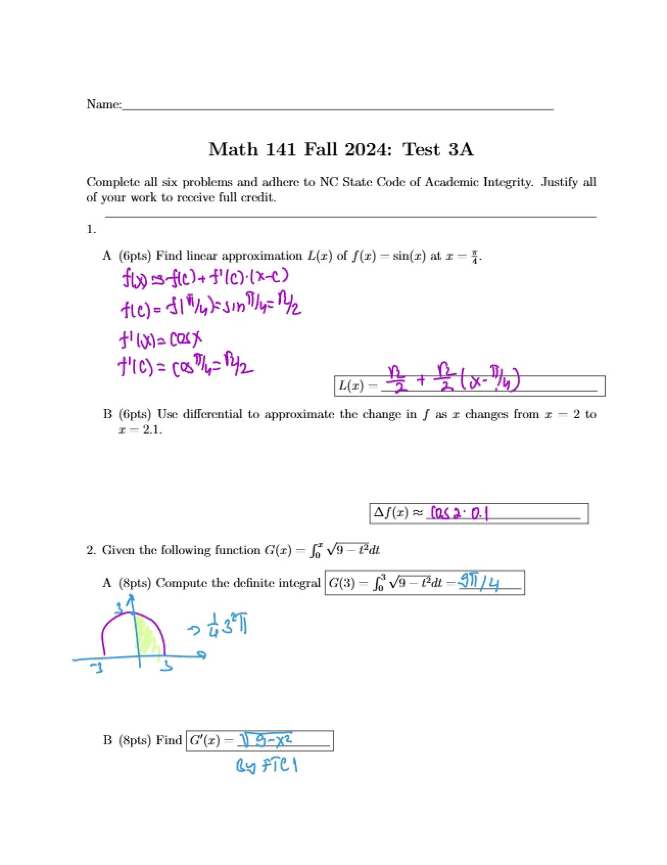Test 3A