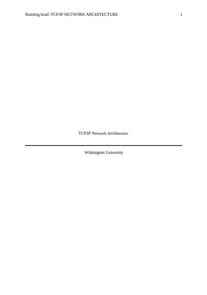 TCPIP Network Architecture - Protocols, Components, and Evolution