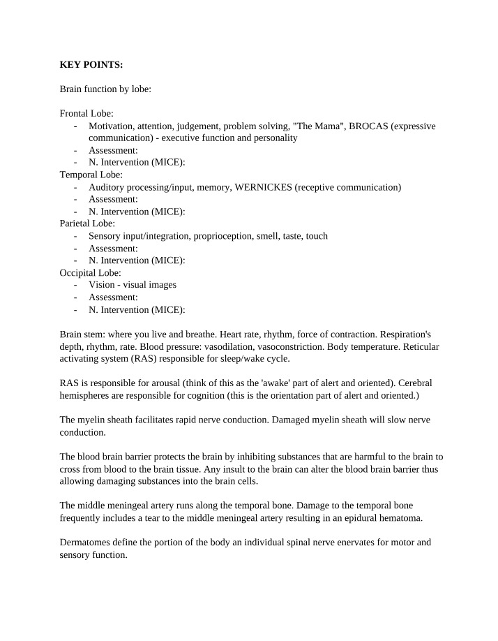 Key Points for Neuro 2022