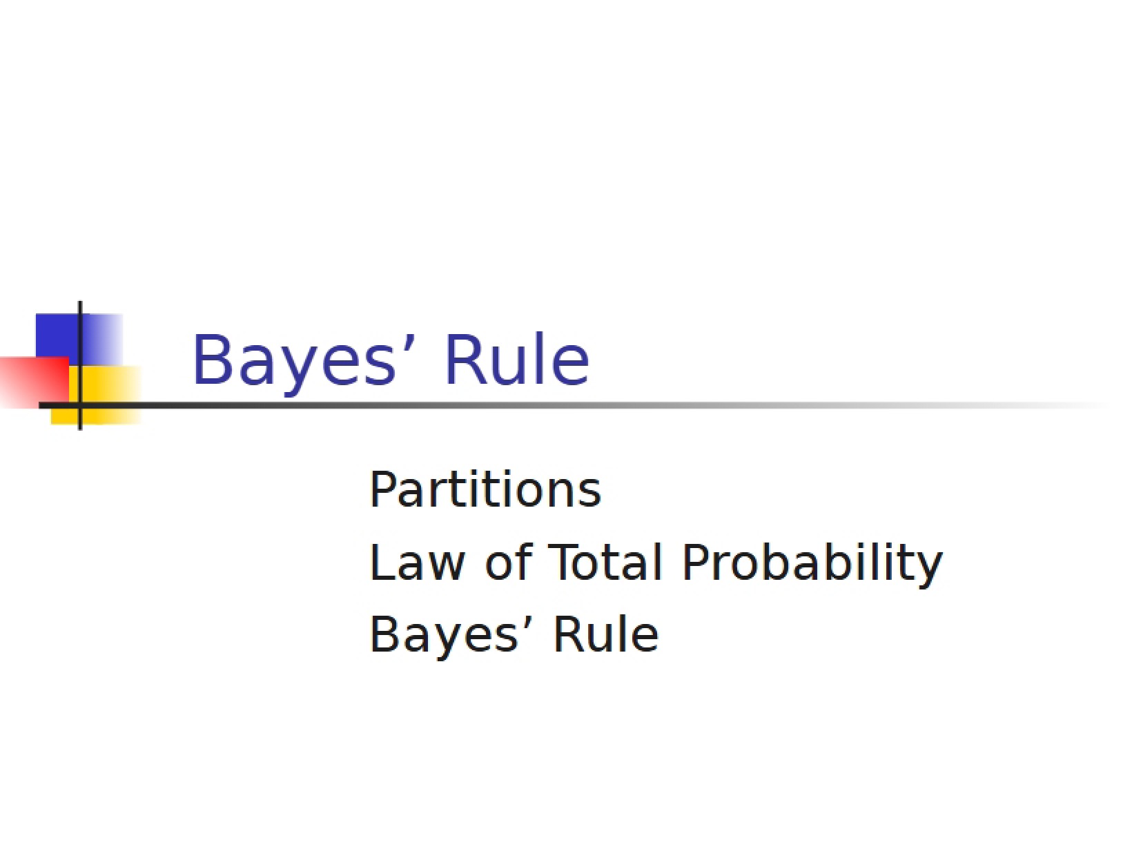 Rule of Bayes