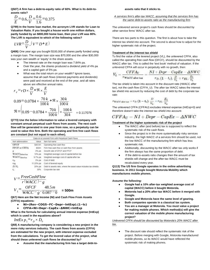 Leverage Effects on Prices and Returns