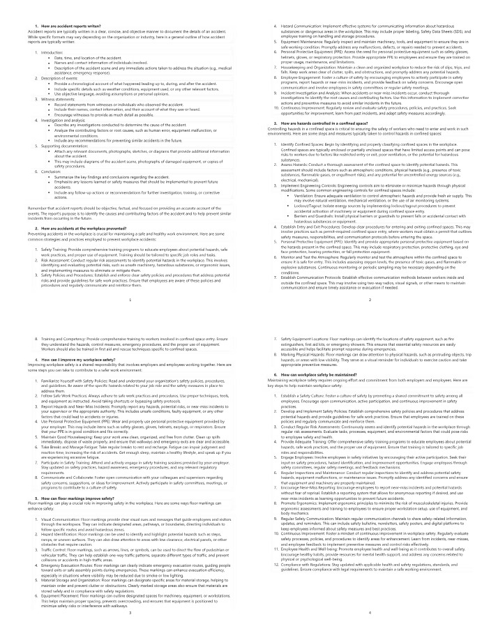 Writing Accident Reports - A Step-by-Step Guide