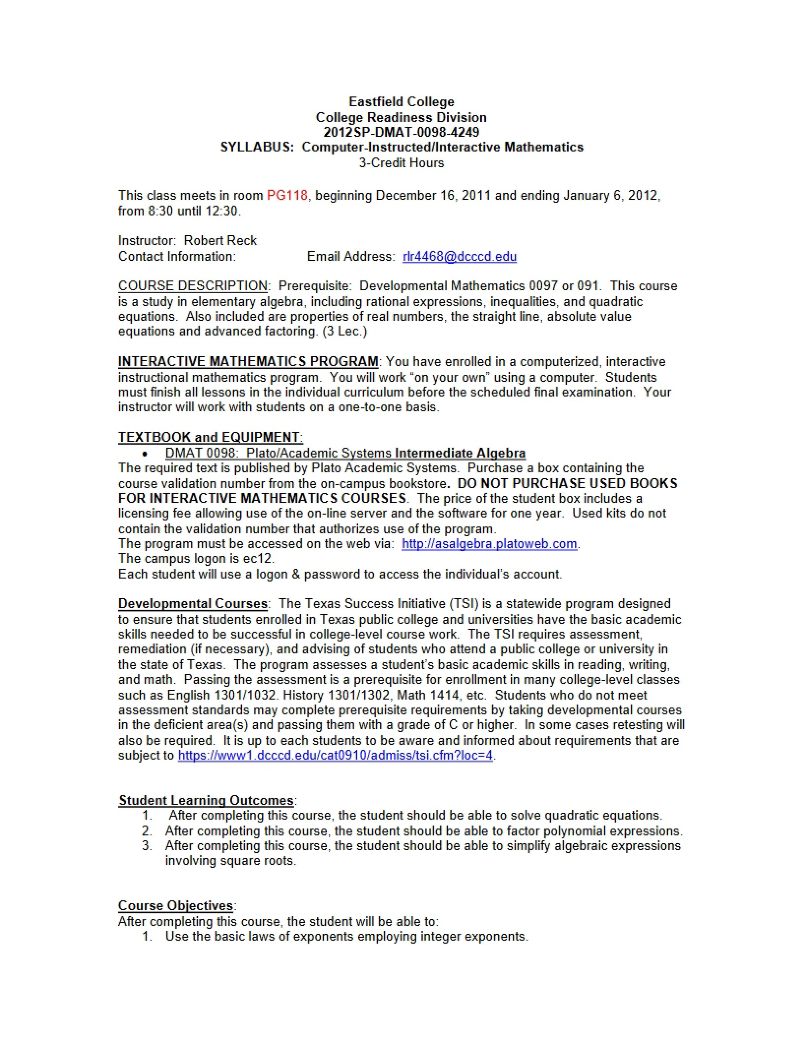 Syllabus