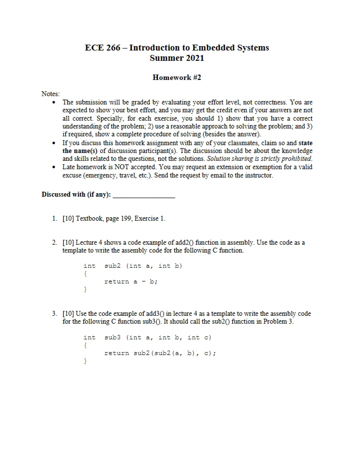 Second Homework Assignment