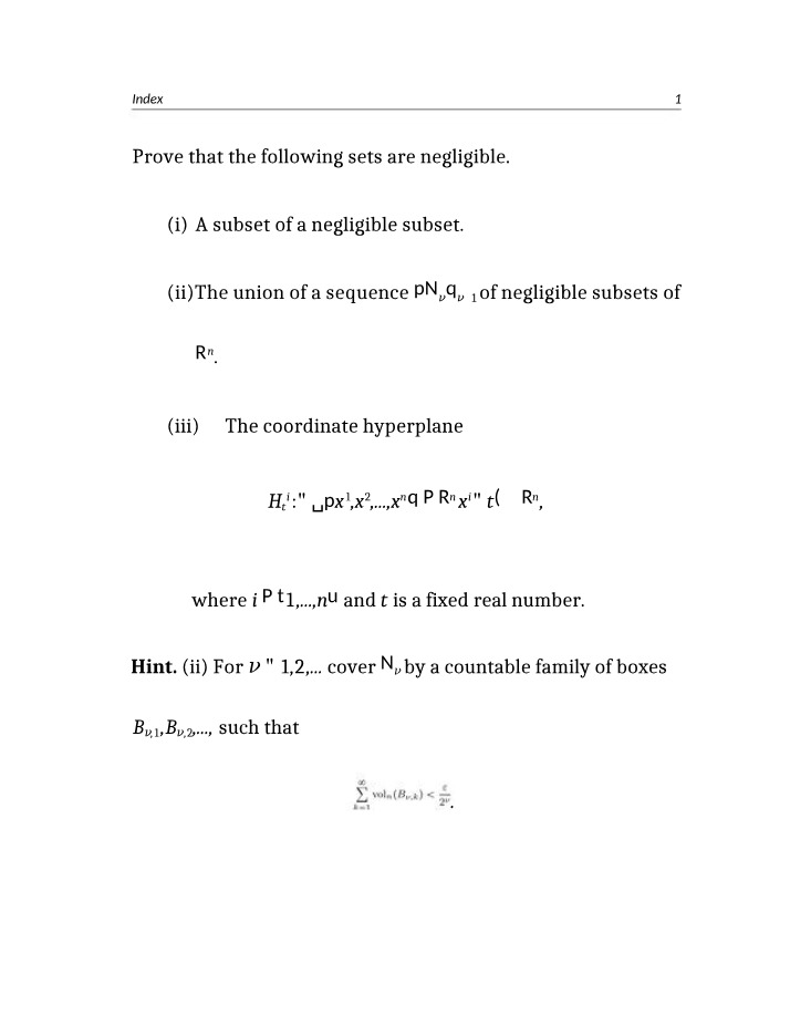 Subset and Union - A Study on Proving Negligible Sets