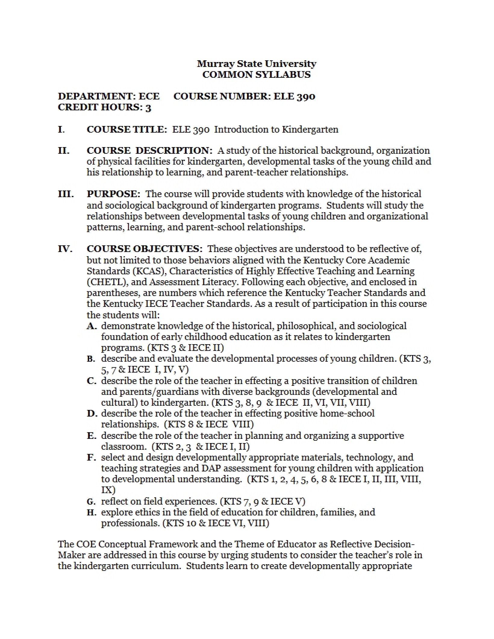 Syllabus - 4 Pages