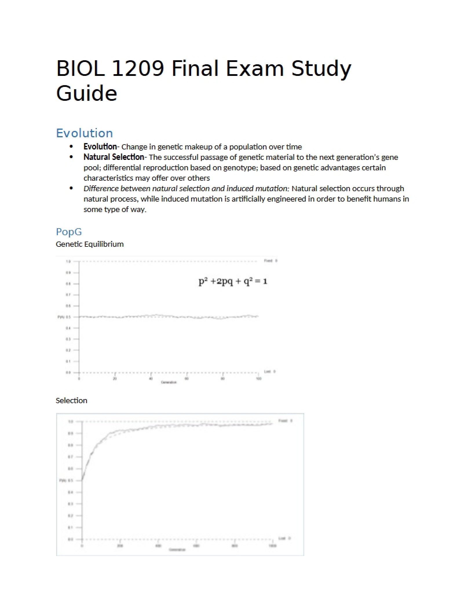 Final Examination (Bio 1209)