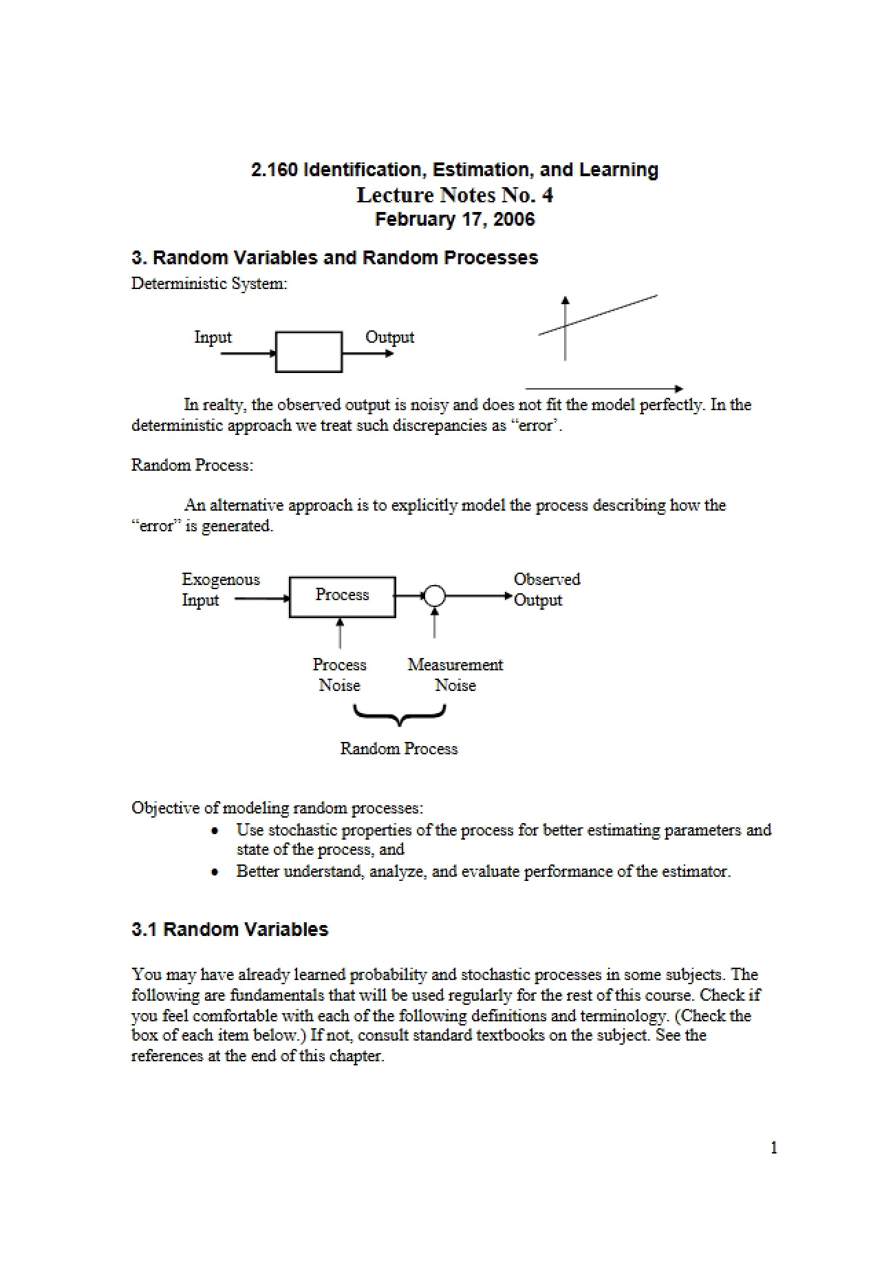 Random Processes and Variables