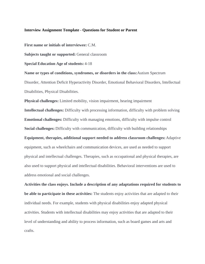 Working with Students with Special Needs - Challenges