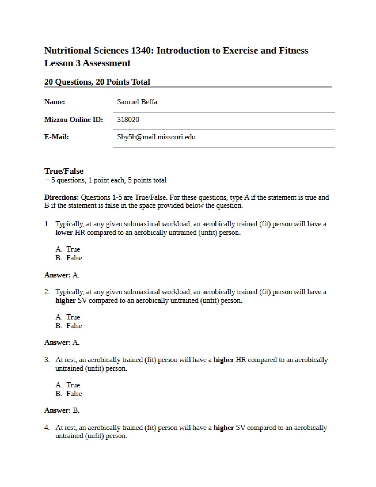 Physical Education Unit 03
