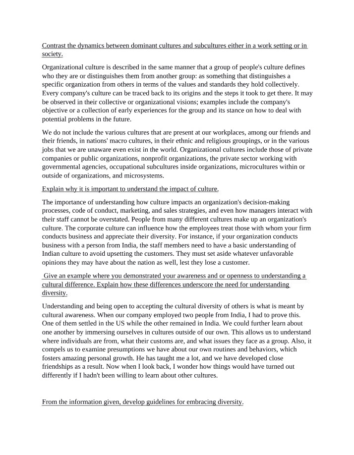 Cultural Diversity in Organizations - Understanding and Embracing