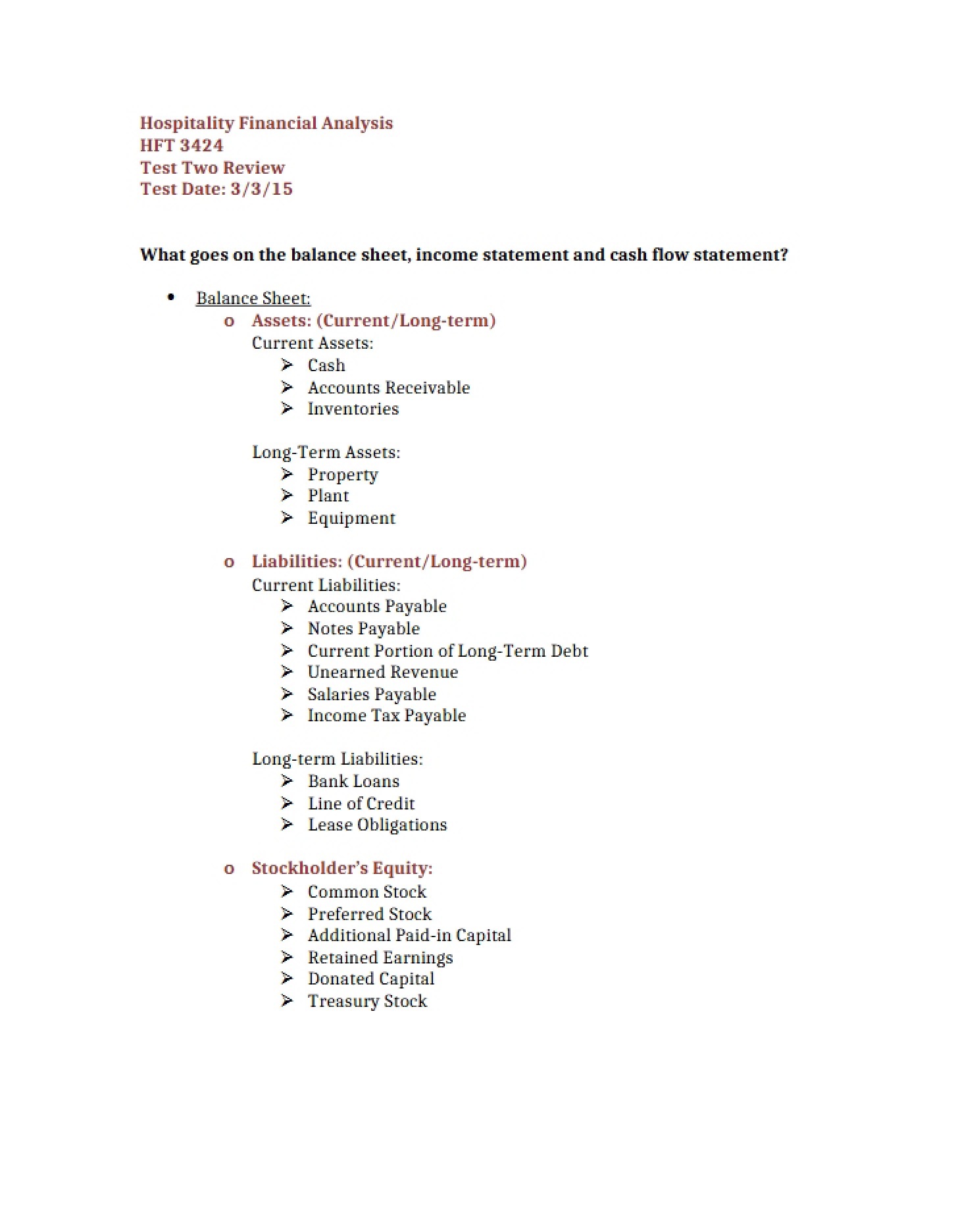 Financial Management in Hospitality