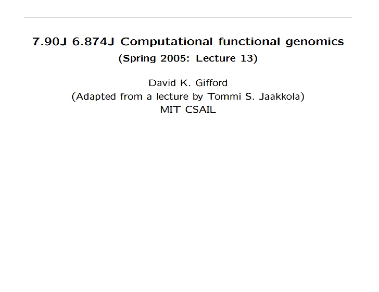 Lecture Session Notes
